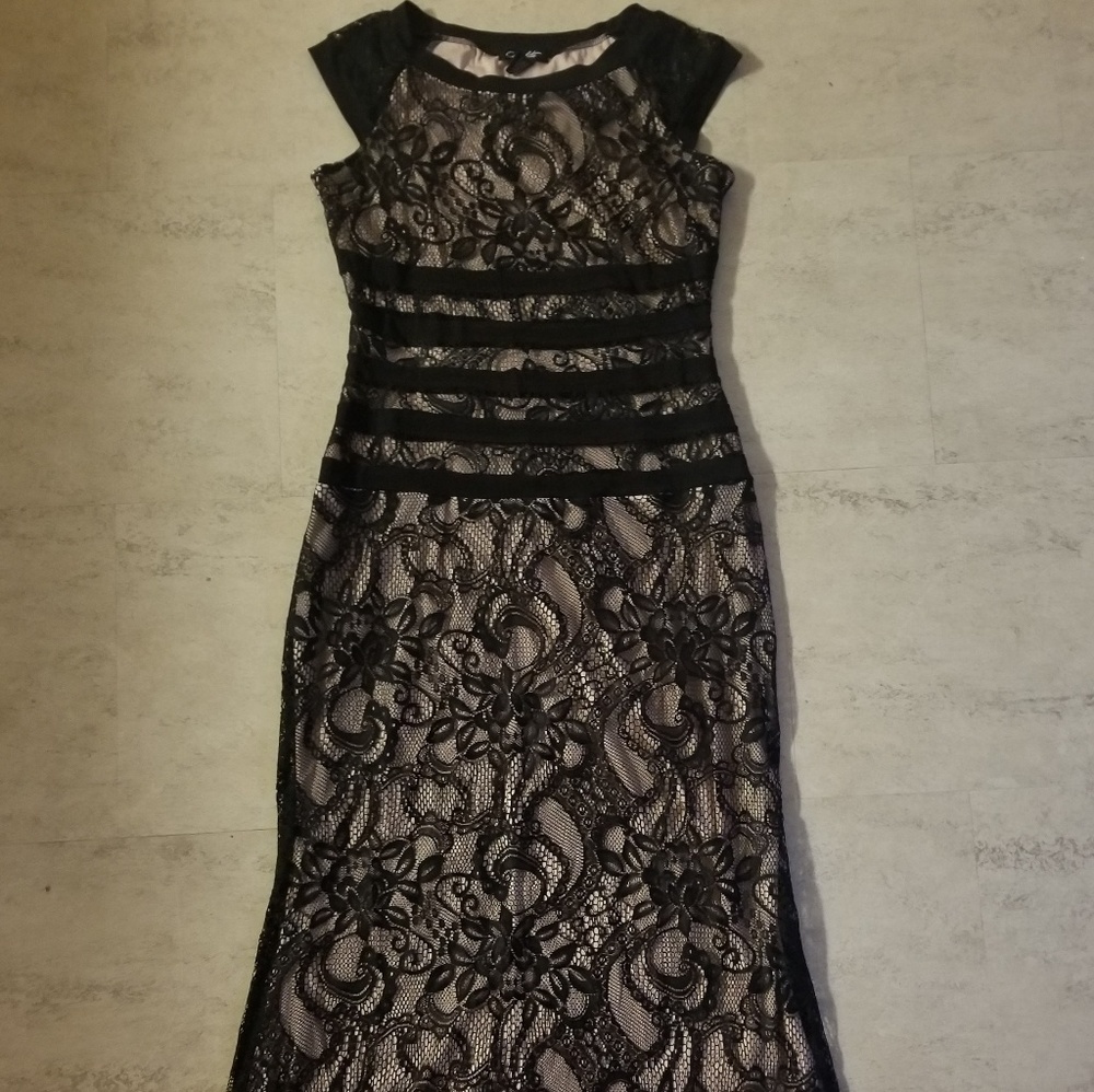 Candalite Black Lace Dress Size M